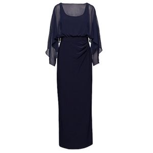 Ralph Lauren Georgette Jersey Cape Dress /Gown